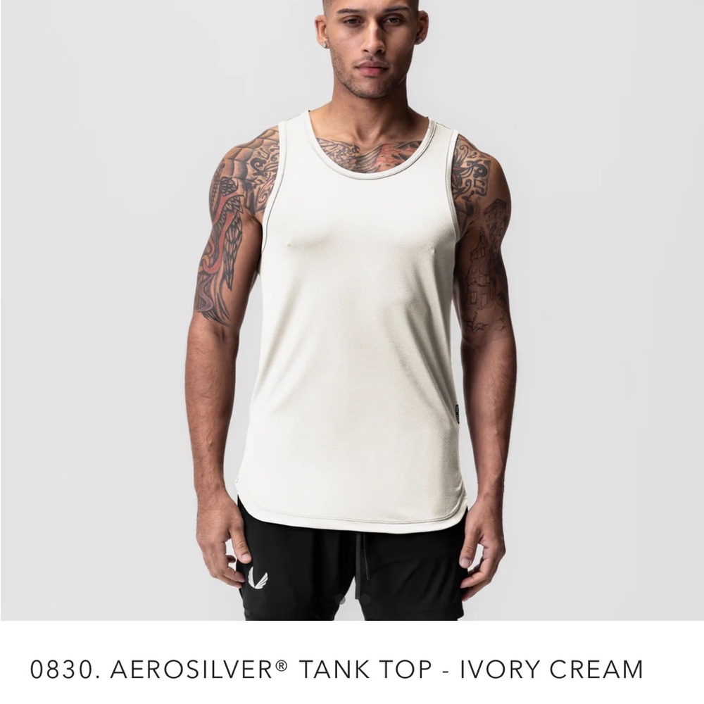 ASRV 0830. AEROSILVER® TANK TOP - IVORY CREAM small